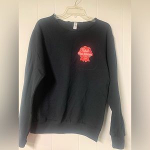 PBR Beer Hot Pink Beer Design Embroidered Sweatshirt Size S-XL